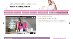 Desktop Screenshot of lessentieldejulien.com