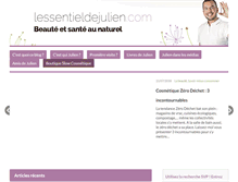 Tablet Screenshot of lessentieldejulien.com